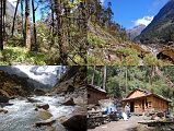 14 09 Trail From Khote To Tashing Dingma From Kothe (3600m), the trail continues on the west side of the Hinku Khola with occasional ups and downs to our lunch stop at the few buildings and campsite at Tashing Dingma (3600m), taking one hour from Kothe.